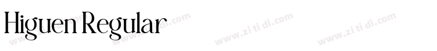 Higuen Regular字体转换